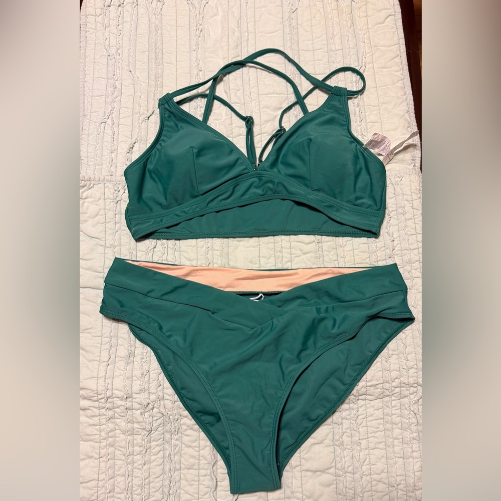 Cupshe Green Bikini Set